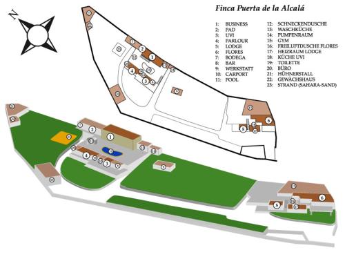 Casa Flores Finca Alcalá平面图