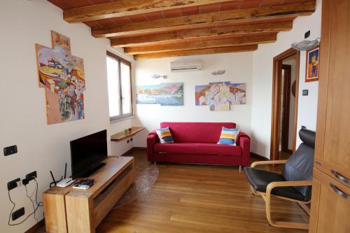 Apartments in Lezzeno Lake Como的休息区