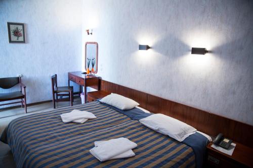 卡梅纳维洛拉维奥莱特酒店的酒店客房,配有带毛巾的床