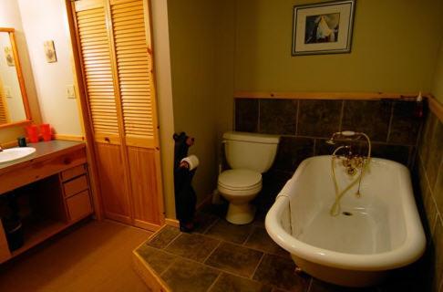 菲尔德查理的客栈的带浴缸、卫生间和盥洗盆的浴室