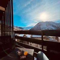 Appartement Plein Sud Cosy 6 personnes très bien équipé ,Vue splendide, Terrasse, Spacieux,Bien situé, Randonnées,Ski，位于圣索林达尔沃的酒店