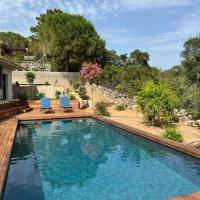 Villa Monte e Mare, piscine chauffée, climatisée à 5 mn de la plage de santa giulia，位于维琪奥港的酒店