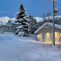 House with garage in central Lyngen，位于灵塞德的酒店