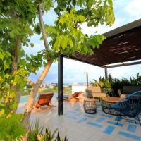 Spacious Studio, incredible rooftop with sea view，位于普拉亚卡门Playa del Carmen National Airport - PCM附近的酒店