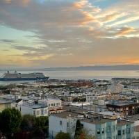 Great bay views in Russian Hill district，位于旧金山俄罗斯山的酒店