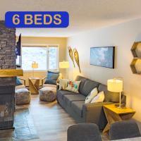 2 Bedroom and Wall Bed Mountain Getaway Ski In Ski Out Condo with Hot Pools Sleeps 8，位于潘诺拉马的酒店