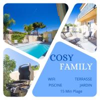 COSYFAMILY RDC 6pers-PISCINE-Jacuzzi-Jardin- Barbecue- TopPros Conciergerie Pérols，位于佩罗勒蒙彼利埃-梅迪特拉尼机场 - MPL附近的酒店