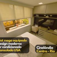 Flat Moderno completo Ar Consulado USA Cinelândia Centro - Feito por Arquiteto，位于里约热内卢圣杜蒙特机场 - SDU附近的酒店