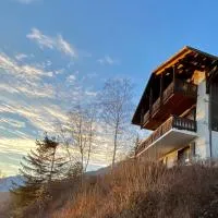 3,5 Zimmer Attikawohnung mit Traumaussicht,位于Arbaz的酒店