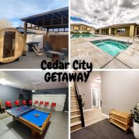 Cedar Getaway - Hot Tub, Private Sauna, Pool-Pong!，位于雪松城雪松城地区机场 - CDC附近的酒店