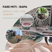 Fare Miti-Rapa climatisation, baignoire et qualité pour votre confort，位于Tohautu的酒店