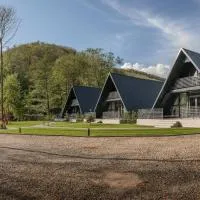 A-Frame Cabins & Private Jacuzzi，位于Groşi的酒店