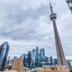 CHOL Furnished Suites Heart of Downtown Toronto, 2 Beds, Free Parking, CN Tower View