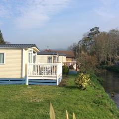 Pet friendly riverside static caravan