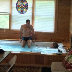 PRIVATE Log Cabin with Indoor pool sauna and gym YOU RENT IT ALL NO ONE ELSE