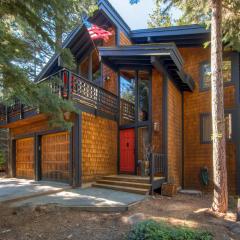 Deck and Resort Amenities Expansive Truckee Cabin