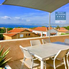 Appartement avec splendide vue mer, à 200 m de la plage, Golfe de Saint-Tropez