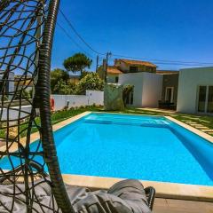 3 bedrooms house with shared pool enclosed garden and wifi at Atalaia 3 km away from the beach