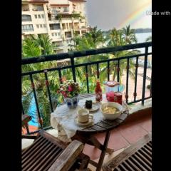 Apartemen Marbella anyer tower sadewa lt 5 view kolam renang & laut