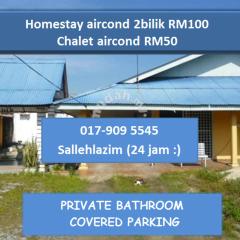 chalet aircond RM50 homestay aircond RM100 Kakmah pantai timur guest house