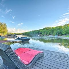 Hot Tub and Fire Pit Waterfront Lake Harmony Home