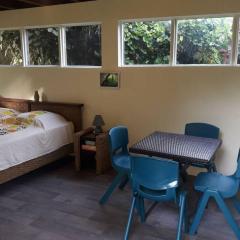 Fare Totara, jardin verdoyant
