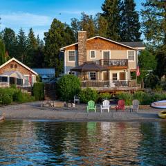 Charming Lakefront Cabin with Deck and Fire Pit!