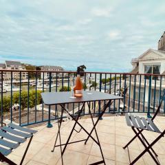 Superbe appartement 4 personnes Le Pouliguen avec vue magnifique sur le port et la mer