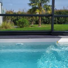 norman villa on d-day beach with heated pool,