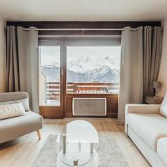 Furnished studio on the ski slopes with a terrace & panoramic views