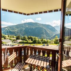 Furnished studio at the foot of the slopes with a balcony & mountains view