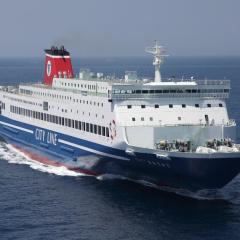 Meimon Taiyo Ferry 1st sailing from Osaka to Kitakyushu