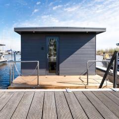 Houseboat in Volendam by Ijsselmeer