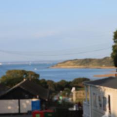 luxury new 3 bed caravan with stunning sea view on private beach in Thorness bay