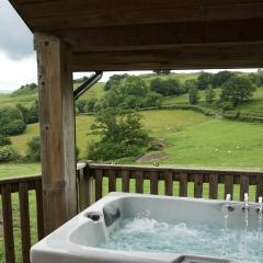 Wheat Cottage - 5* Cyfie Farm with private covered hot tub