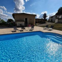 French Farmhouse Retreat with pool & superb views.