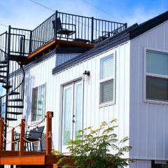 NEW Nook Tiny Home with Deck Firepit Skylights