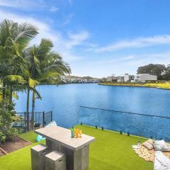 Executive, modern waterfront house