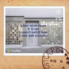 Osaka Glitter 3 floor whole house 6-10 ppl 5mins walk to station