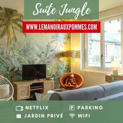 SUITE JUNGLE - JARDIN, NETFLIX et PARKING - Le Manoir aux Pommes