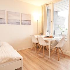 Gemütliches und helles Studio Apartment mit Balkon, Badewanne, WLAN, Parkplatz