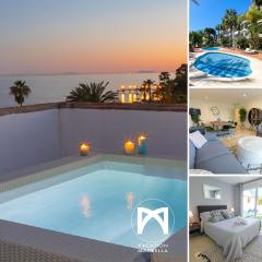 VACATION MARBELLA I Las Canas Beachfront Haven, Sea View, Jacuzzi, Golden Mile, Duplex Penthouse, 24-7 security