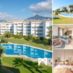 VACATION MARBELLA I Beachfront Quiet Apt with Private Beach Access, A minute walk from Puerto Banus Marina, 24-7 security and Parking