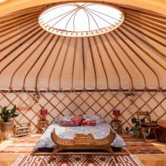 Luxury yurt glamping at Littlegrove