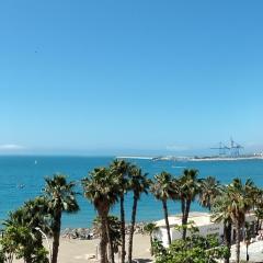 Panoramic views to the sea in Malaga