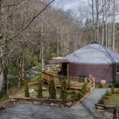 Tranquil Haven Luxy Yurt - Creekside Glamping with Private Hot Tub