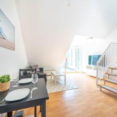 Edle DG Maisonette mit Balkon, Wohnzimmer, Arbeitszimmer, Waschmaschine, Top Ausstattung, zentral