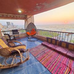 Hotel appartment alexandria sea view free wifi 3 bedrooms 2 toilets 5th floor Bellevue village agami available all year days & 5 heavy blanket available