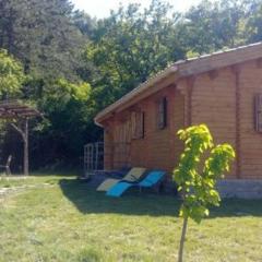 Un chalet en bois dans un écrin de verdure