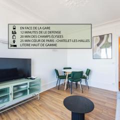 Modern&Confort Fully Furnish Apartment ⭑ La Défense ⭑Champs Elysées⭑ RER A & L